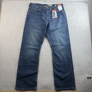 Wrangler Jeans Relaxed Fit Bootcut Men's Size 36x32 Medium Stretch Dark Wash